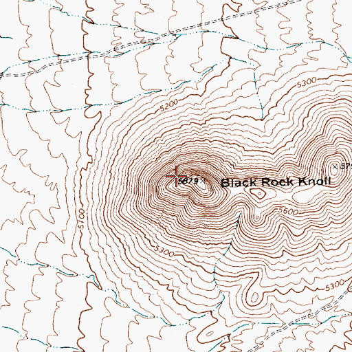 Topographic Map of Black Rock Knoll, NV