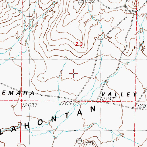 Topographic Map of Lahontan Mountains, NV