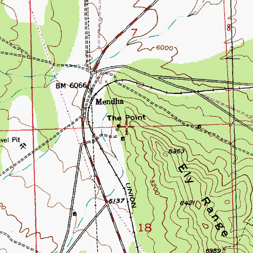 Topographic Map of The Point, NV