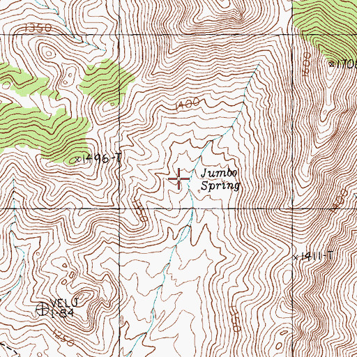 Topographic Map of Jumbo Spring, NV
