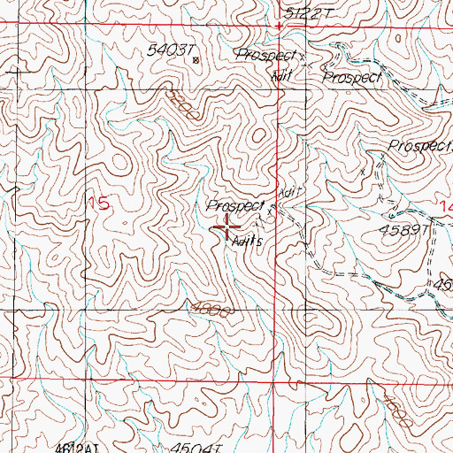 Topographic Map of Shoemaker Mine, NV