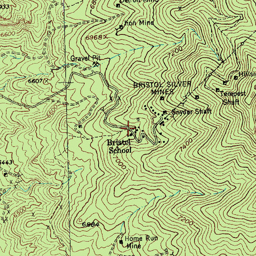 Topographic Map of Tempest (historical), NV