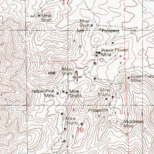 Topographic Map of Porphyry Gulch, NV