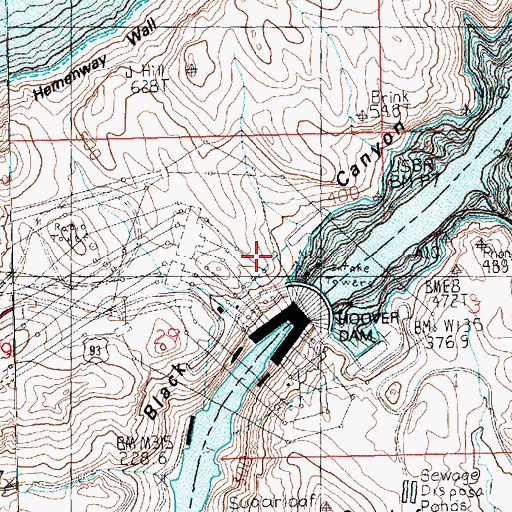 Topographic Map of Lookout Point (historical), NV