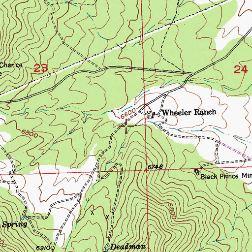 Topographic Map of Water Canyon, NV