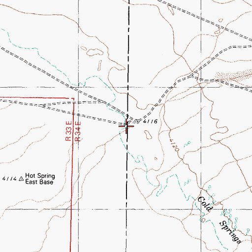 Topographic Map of Mecca (historical), NV