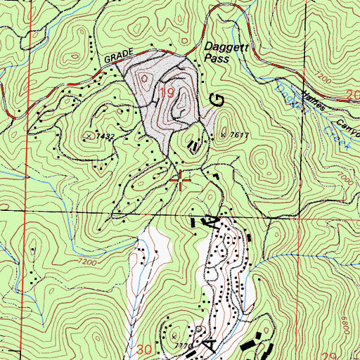 Topographic Map of Summit Village, NV