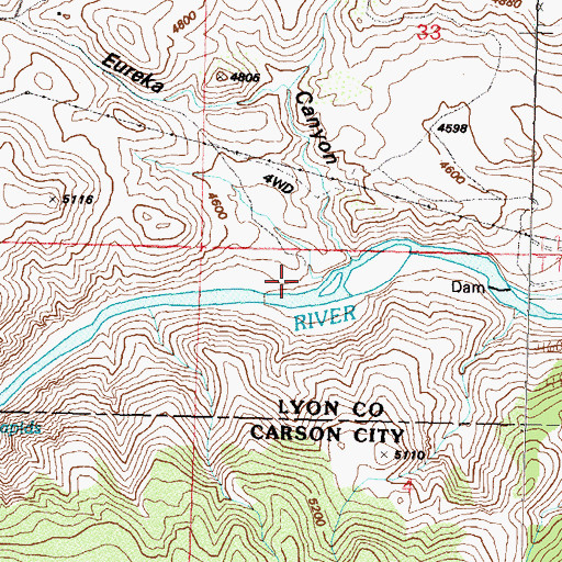 Topographic Map of San Francisco Mill (historical), NV