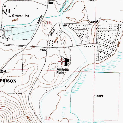 Topographic Map of Eagle Valley Middle School, NV