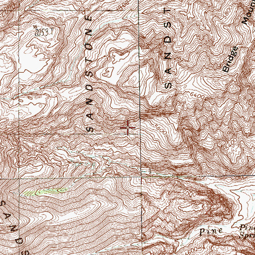 Topographic Map of Pine Creek Canyon Natural Area, NV