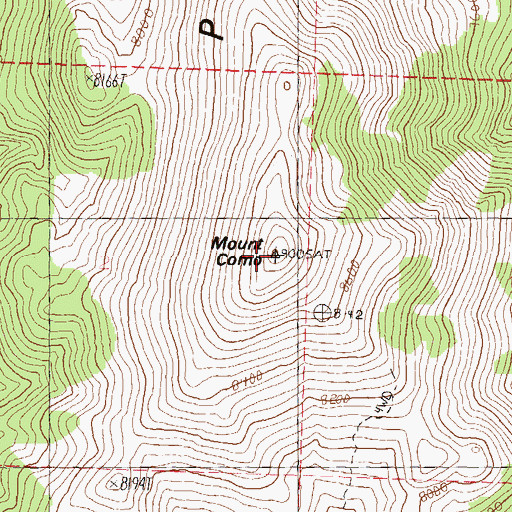 Topographic Map of Mount Como, NV