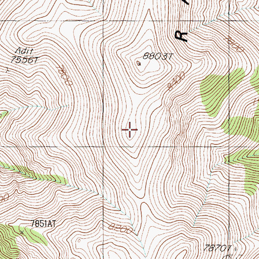 Topographic Map of Humboldt Range, NV