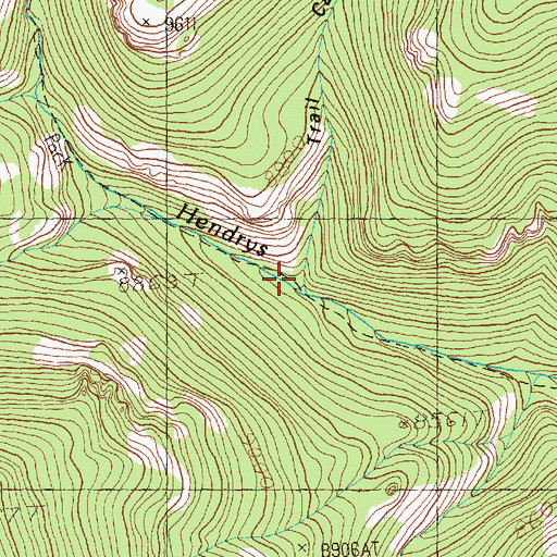 Topographic Map of Trail Canyon, NV