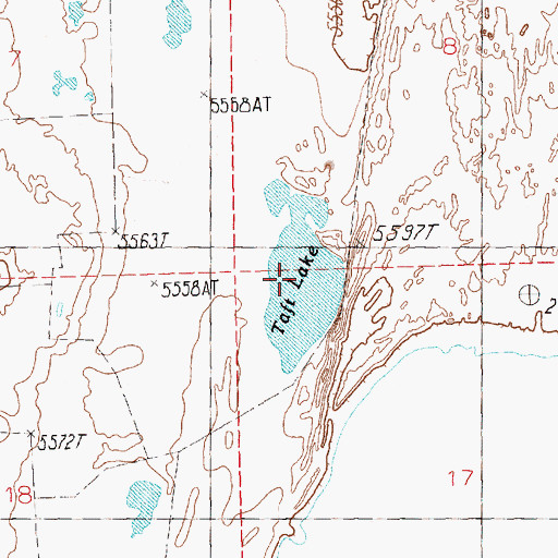 Topographic Map of Taft Lake, NV