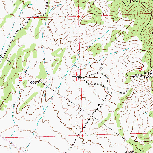 Topographic Map of Iron J Mine, NV