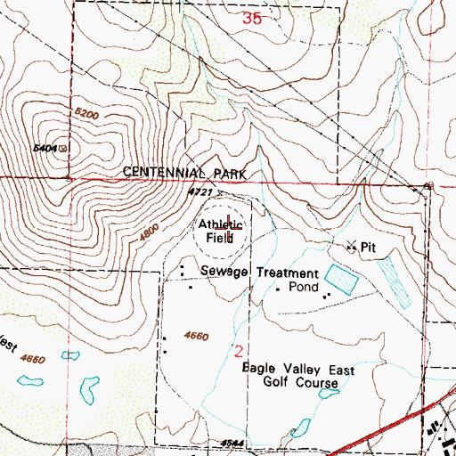 Topographic Map of Centennial Park, NV