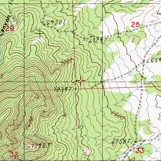 Topographic Map of East Side Spring, NV