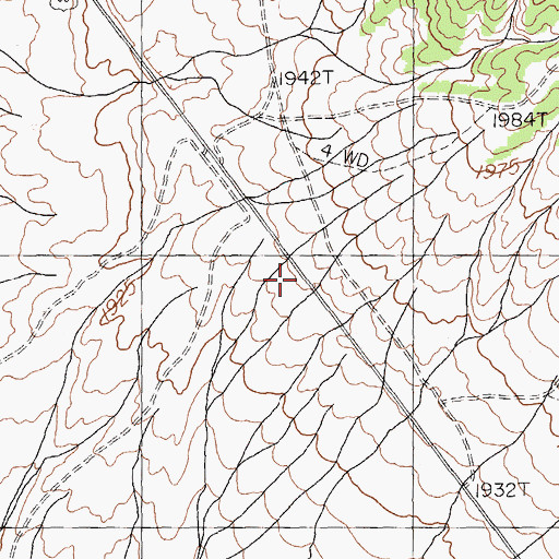 Topographic Map of Goshute Pass, NV