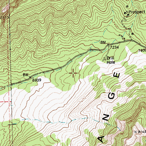 Topographic Map of Upper Patterson Well, NV