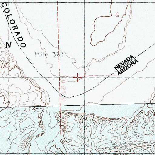 Topographic Map of Stone Ferry (historical), NV