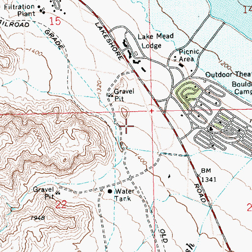 Topographic Map of Boulder Canyon Project Federal Reservation, NV