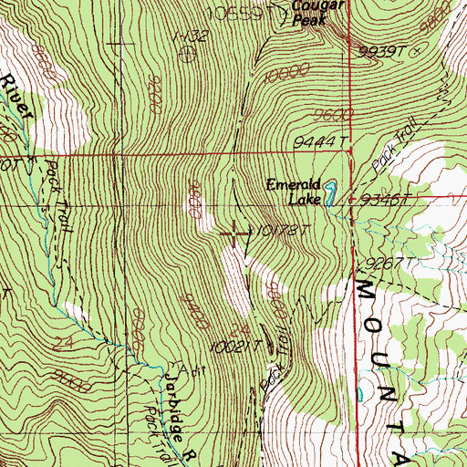 Topographic Map of Government Peak, NV
