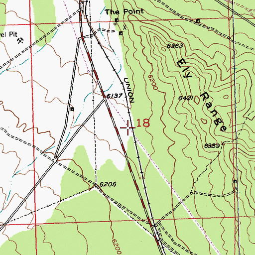Topographic Map of Pioche Metals Mine, NV