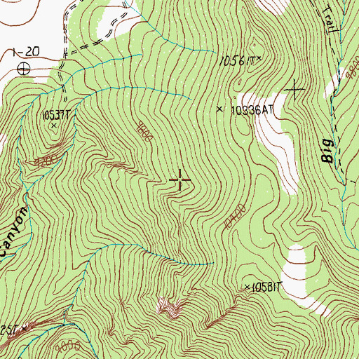 Topographic Map of Mount Moriah Mining Area, NV