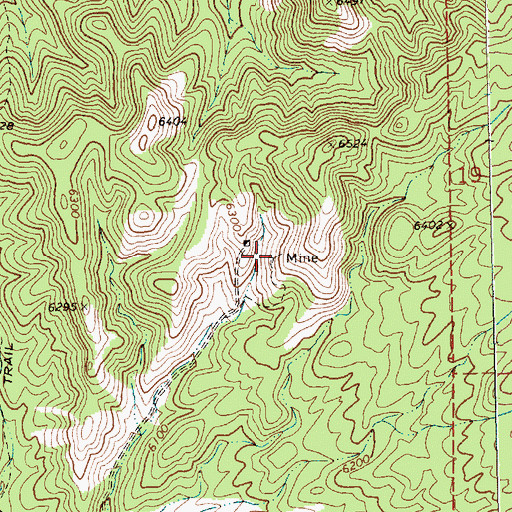 Topographic Map of Mathews Mine, NV