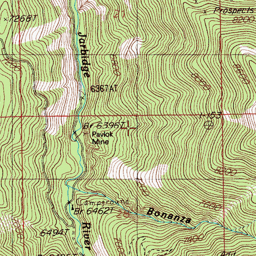 Topographic Map of Arizona Mine, NV