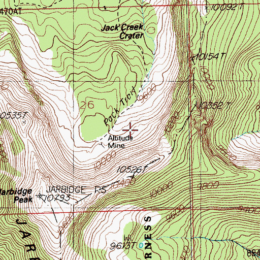 Topographic Map of Windy Mine, NV