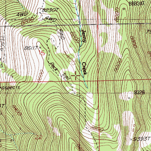 Topographic Map of The Twins Cabin, NV