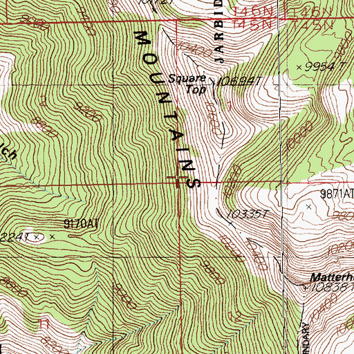 Topographic Map of Golden Stairs Number Two Mine, NV