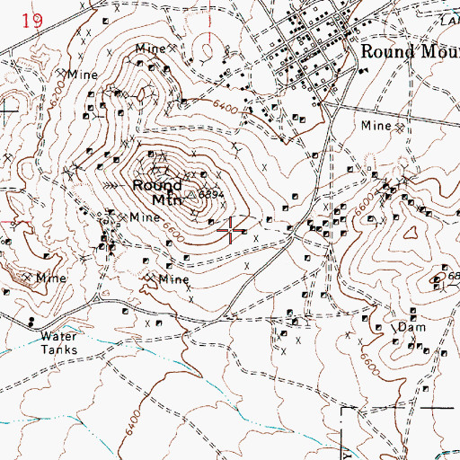 Topographic Map of Rattlesnake Shaft, NV