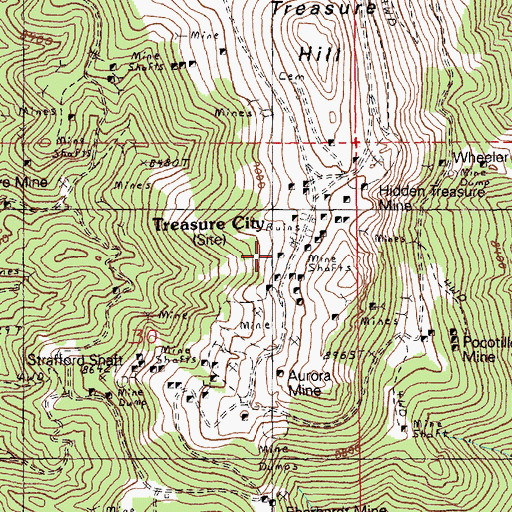 Topographic Map of Big Smoky Mill (historical), NV