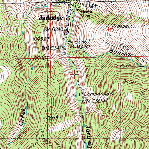 Topographic Map of Alpha Mine, NV