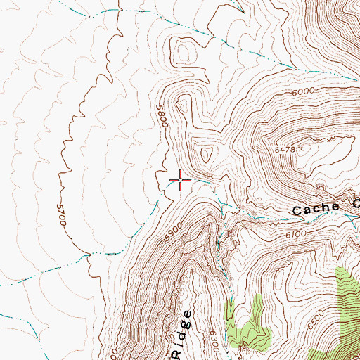 Topographic Map of Cache Cave Draw, NV