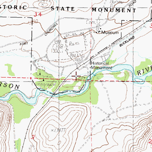 Topographic Map of John C Fremont Picnic Area, NV