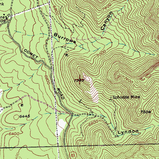 Topographic Map of Stella Mine, NV