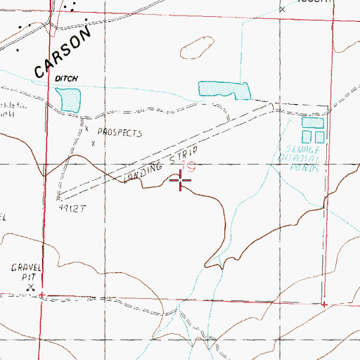Topographic Map of Dayton Valley Airpark, NV