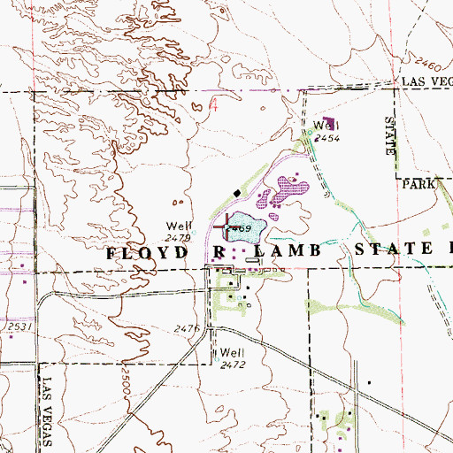 Topographic Map of Tule Springs Lake, NV