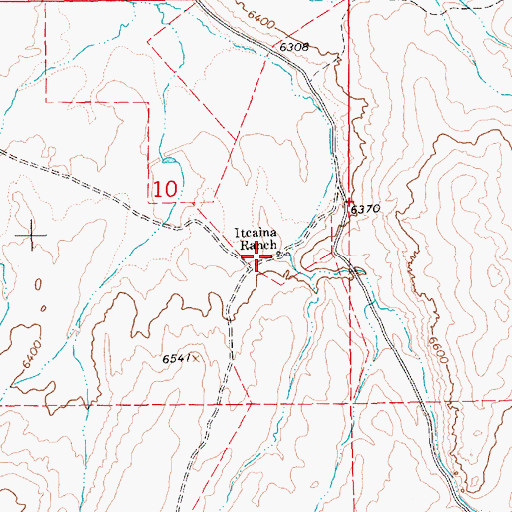 Topographic Map of Itcaina Ranch, NV
