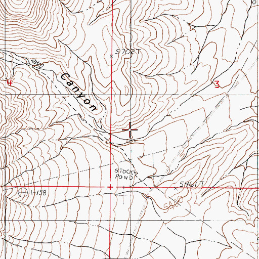 Topographic Map of Blue Lead Mine, NV