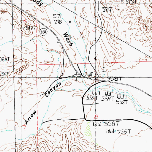 Topographic Map of Muddy Wash, NV