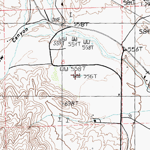 Topographic Map of Woodruff and Perkins Well, NV
