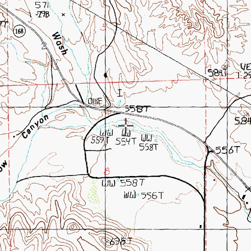Topographic Map of Clarence Lewis Well, NV