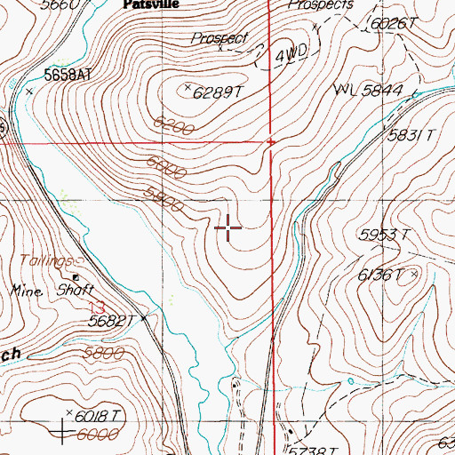 Topographic Map of Saint Nicholas Mine, NV