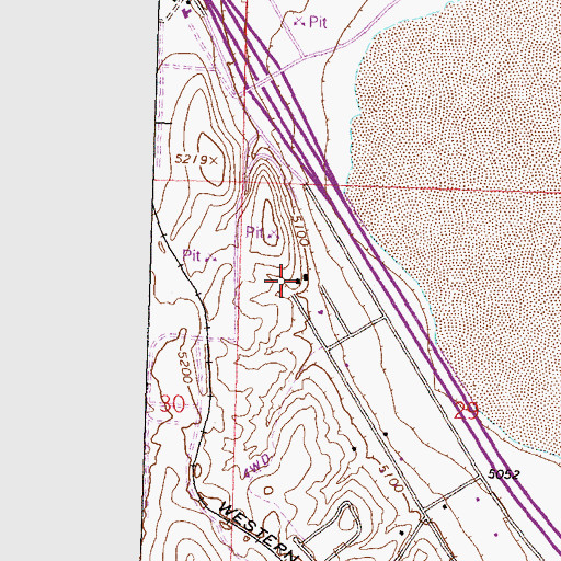 Topographic Map of Heinz (historical), NV