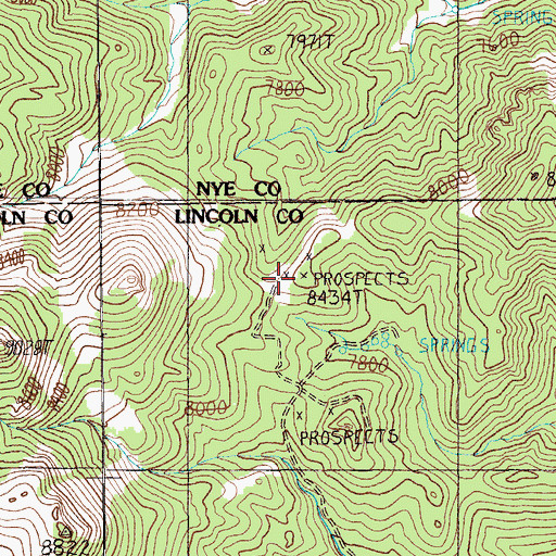 Topographic Map of Davis Northern Mine, NV