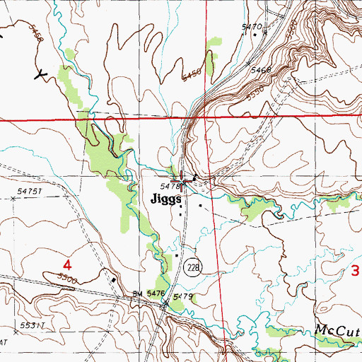 Topographic Map of Mound Valley Elementary School, NV